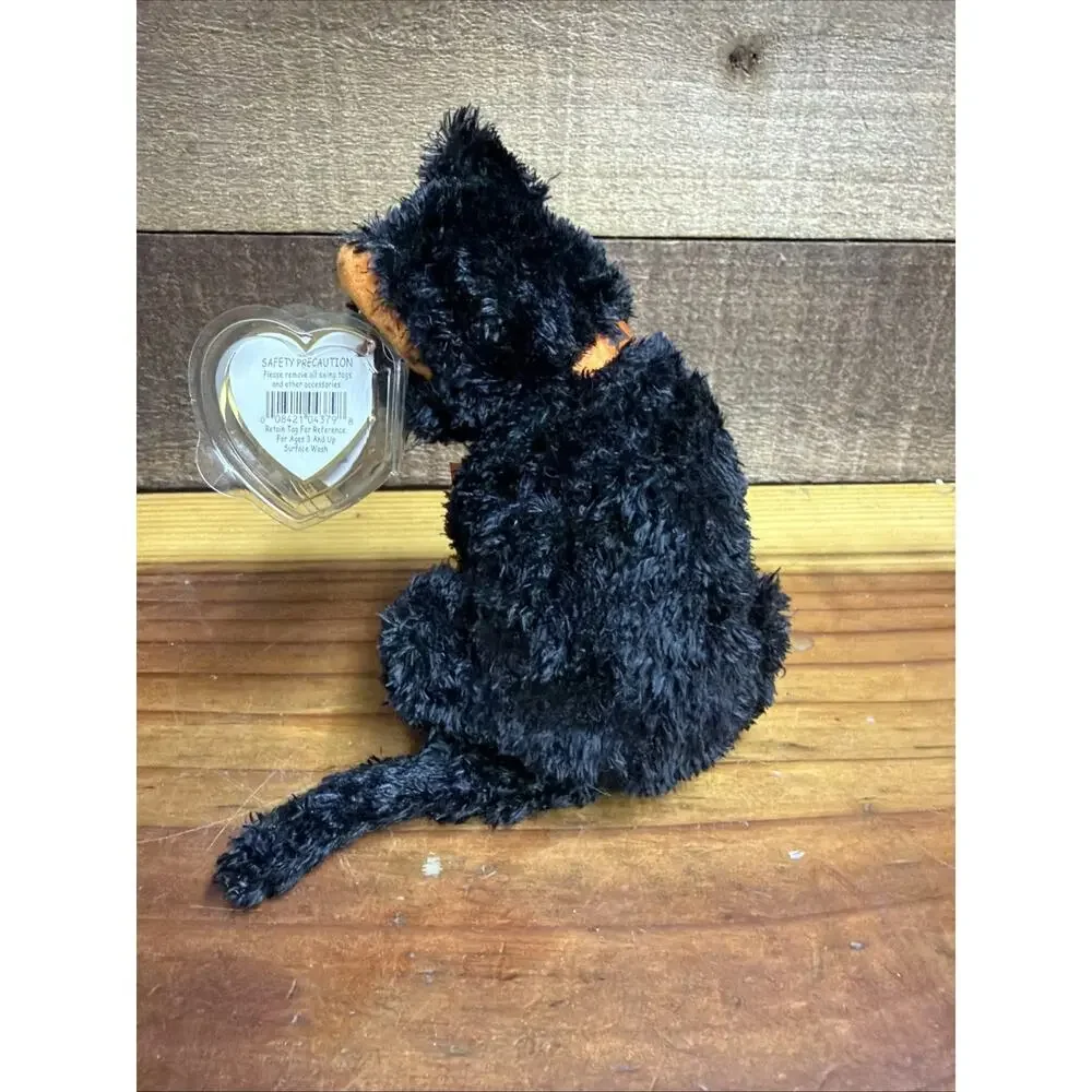 TY Beanie Baby FRAIDY the Black and Orange Cat Halloween With Tags